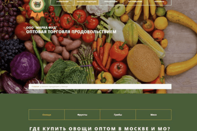Продвижение сайта оптовой поставки продуктов питания.