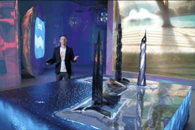 Архитектурно-цифровой мультимедийный макет «Лахта Центра» с дополненной реальностью