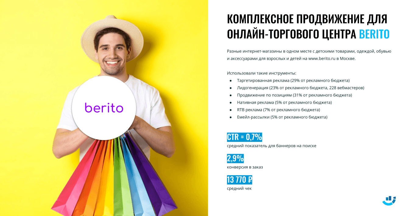 [Кейс] Интернет-продвижение для онлайн-торгового центра, средний чек 13 770 рублей