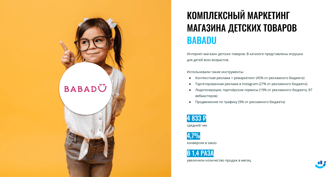 [Кейс] Детские товары. Комплексный маркетинг. Это вам не игрушки: как увеличить трафик для babadu