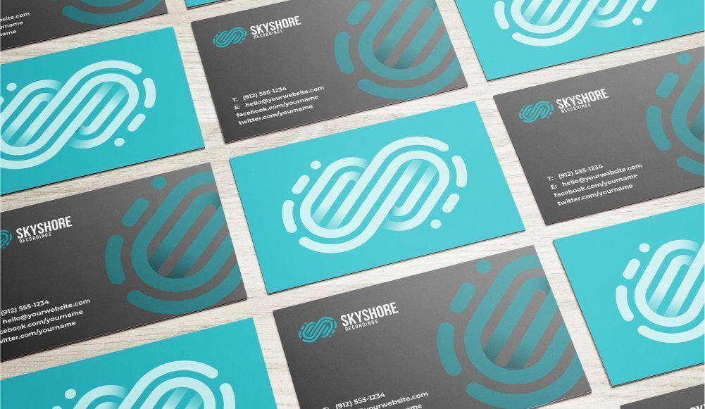 Дизайн линейного логотипа Skyshore Recordings