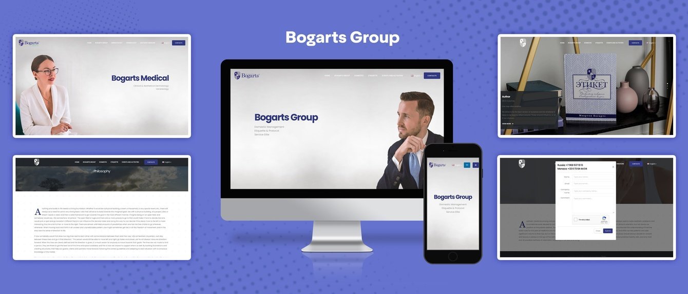 Мультиязычный корпоративный сайт Bogarts Group