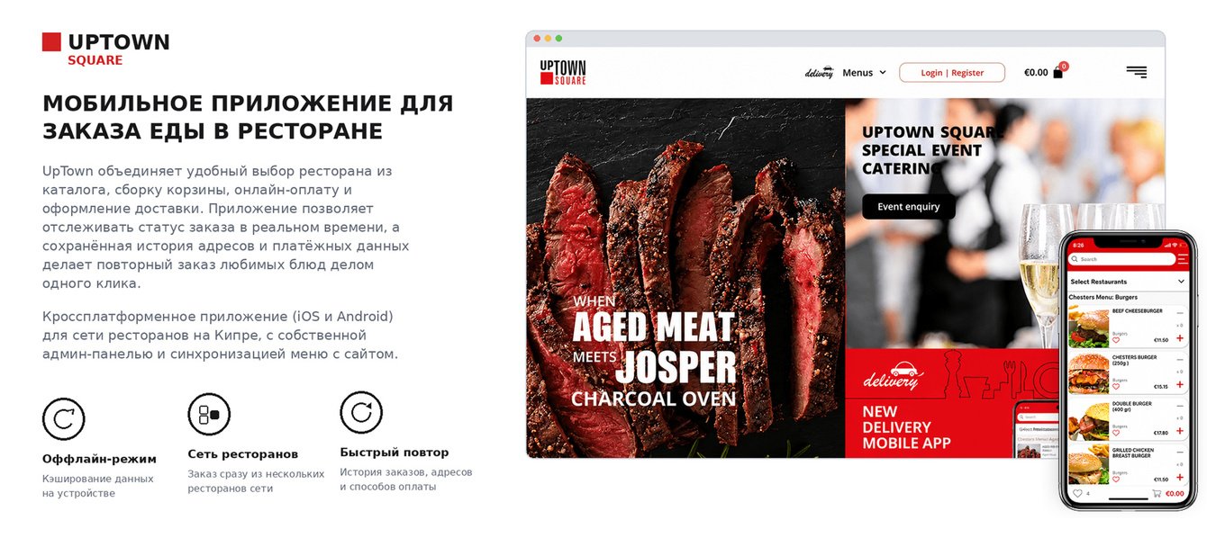 Мобильное приложение сети ресторанов