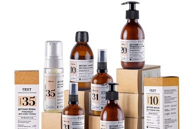 Дизайн упаковки бренда аптечной косметики Gekht Cosmetics