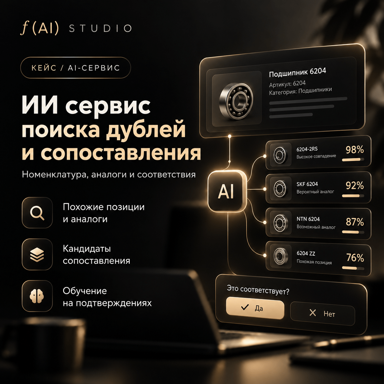 ИИ-сервис для закупок (поиска дублей/сопоставления номенклатуры, распознование документов)