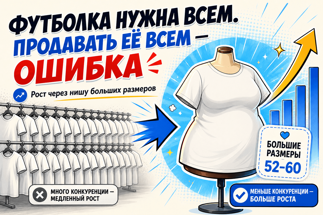 Футболка для всех продаём не всем: как мы выросли через нишу больших размеров