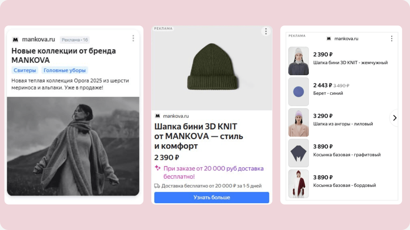 Внимание к аудитории, сезонность и проработка минус-фраз — лучшее решение для бренда Mankova
