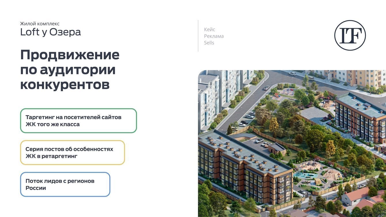 Реклама ЖК "LOFT у ОЗЕРА". Продвижение по аудитории конкурентов