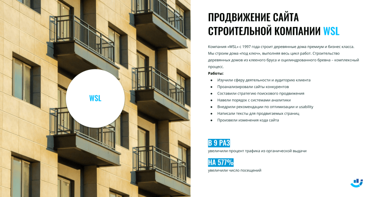 [Кейс] Продвижение сайта в нише строительство деревянных домов