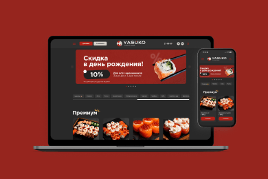 Интернет-магазин для ресторана доставки аутентичной азиатской кухни