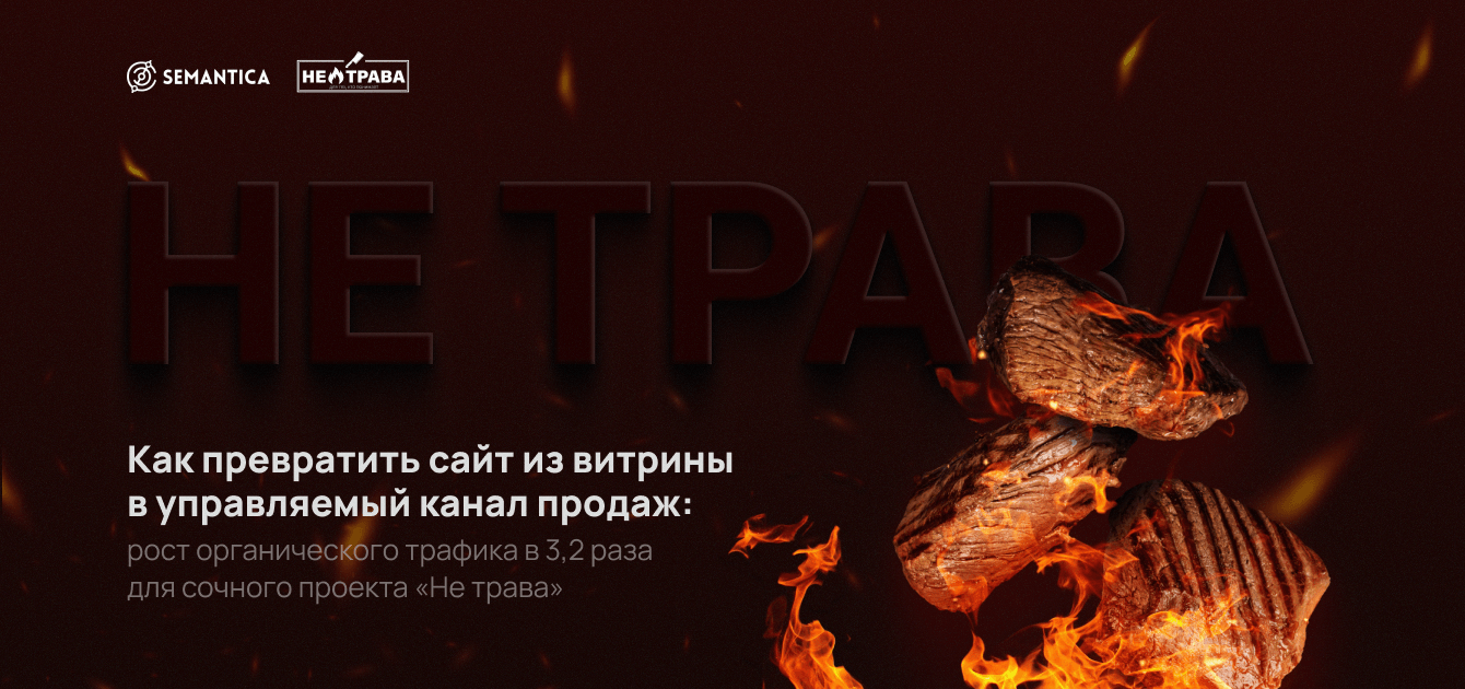 Из витрины в управляемый канал продаж: рост органического трафика в 3,2 раза для проекта «Не трава»