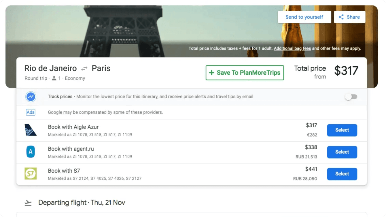Расширение для Chrome и веб-сайт для путешественников.