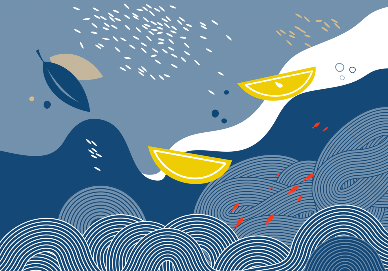 Айдентика для ресторана рыбной кухни YAAL. Саудовская Аравия