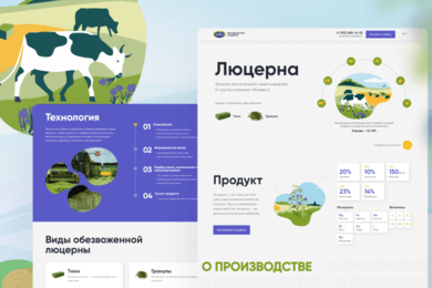 Люцерна — имиджевый лендинг на четырех языках