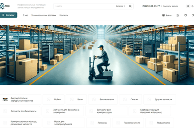 Разработка сайта elprotools.ru