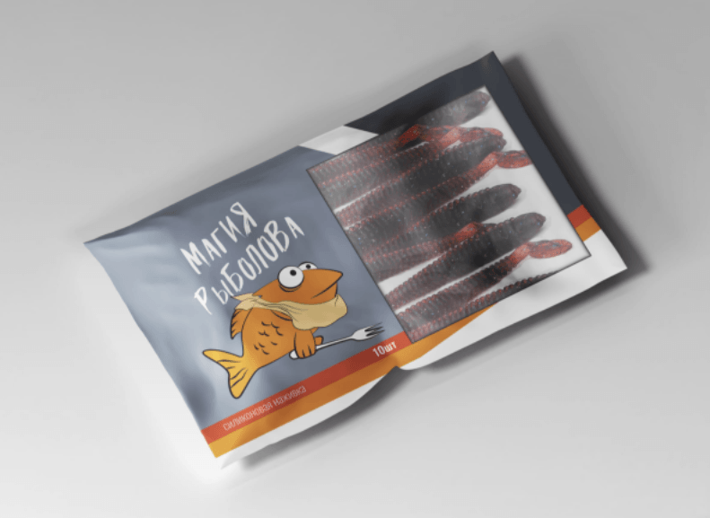 Упаковка силиконовой наживки