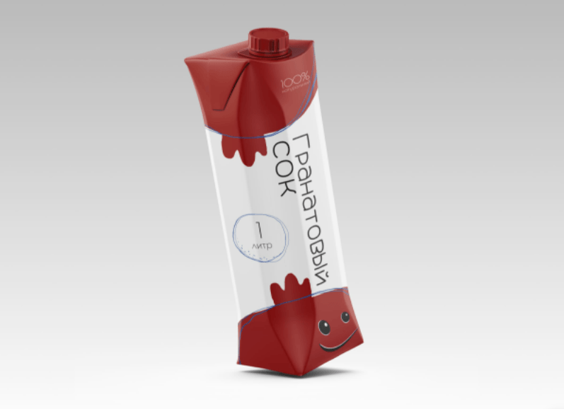 Упаковка для гранатового сока