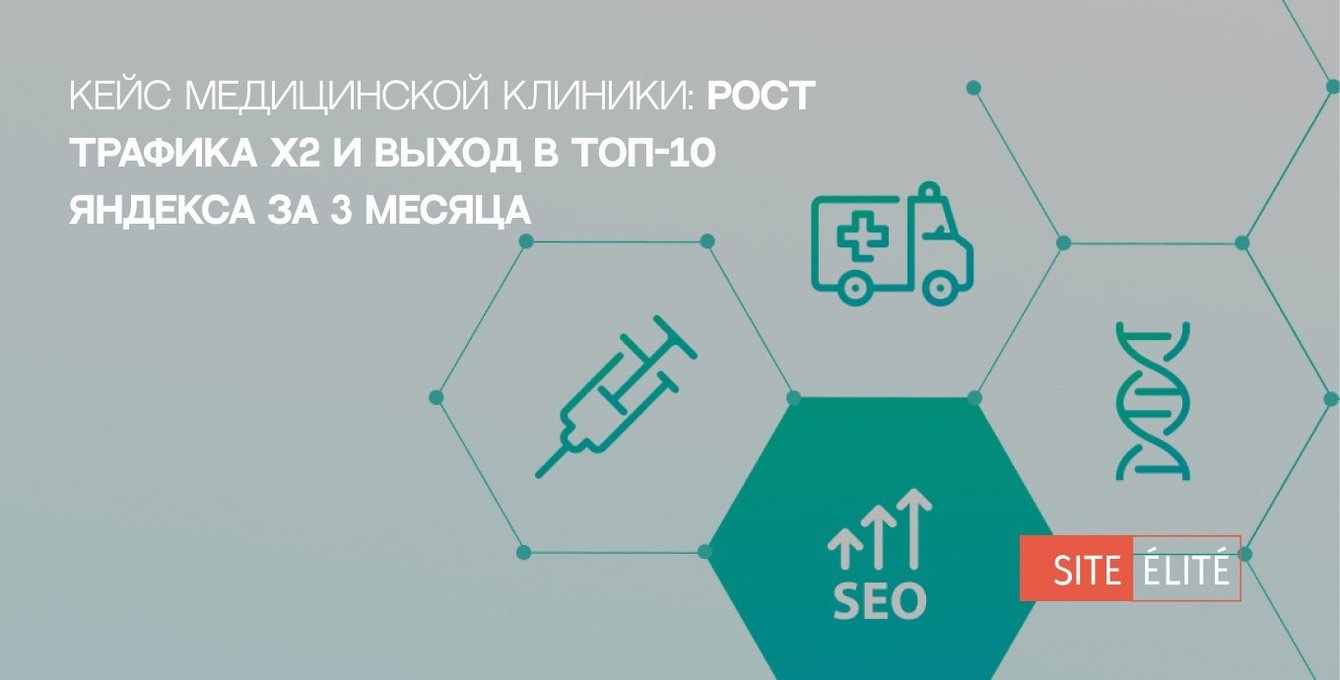 Кейс медицинской клиники: рост трафика х2 и выход в топ-10 Яндекса за 3 месяца