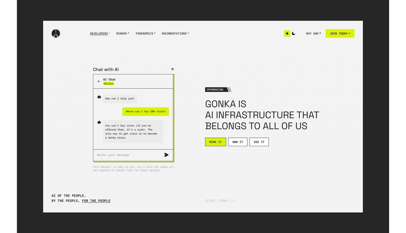 Gonka Web — редизайн сайта и документации AI-платформы