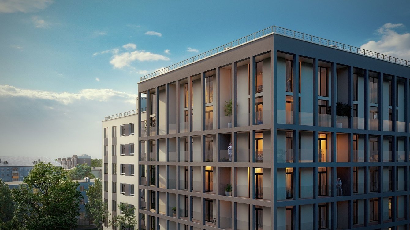 Архитектурная Визуализация жилого комплекса "Авиатор"