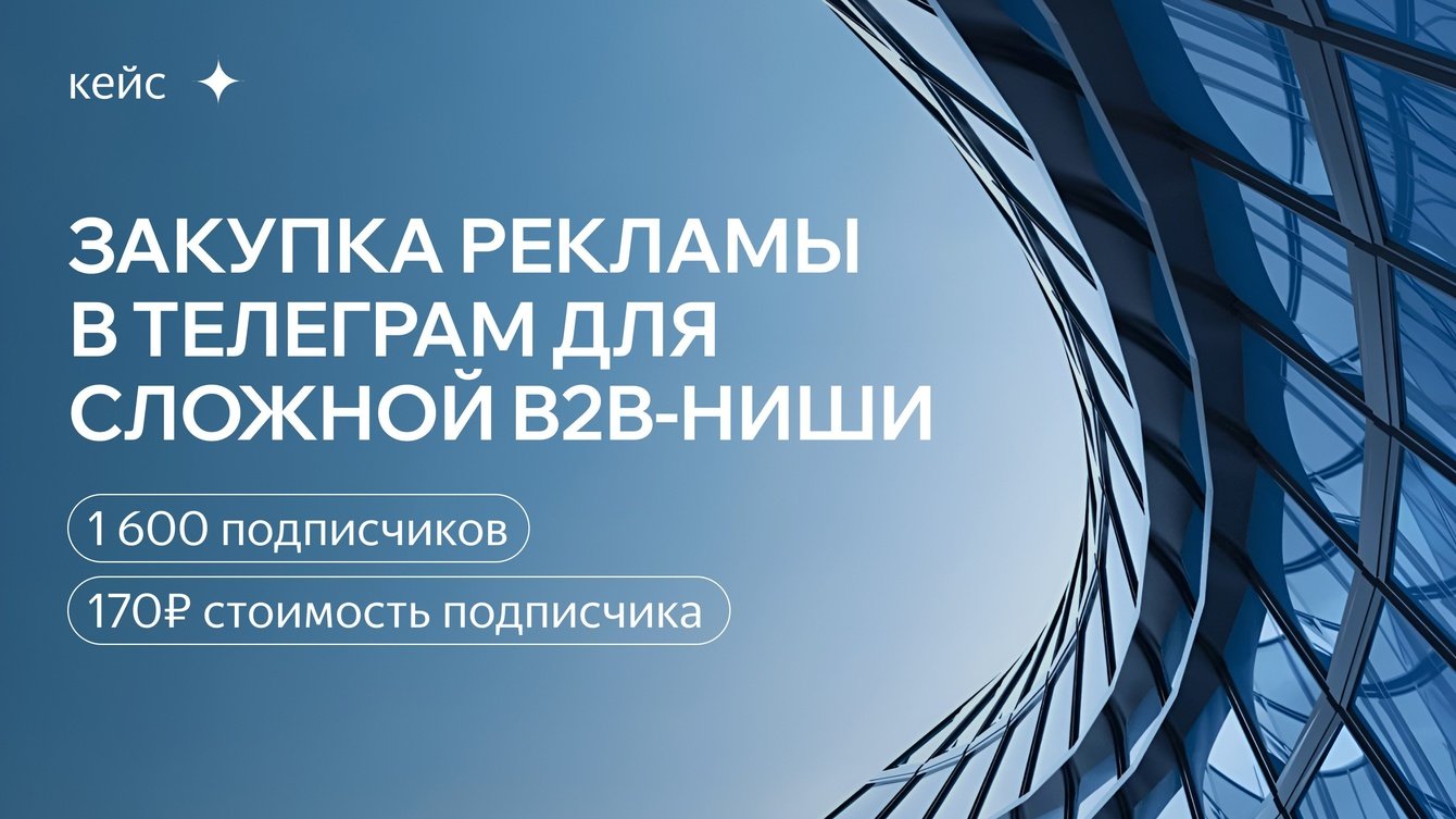 Как привели 1 600 подписчиков по 170 ₽. в канал сложной В2В-ниши