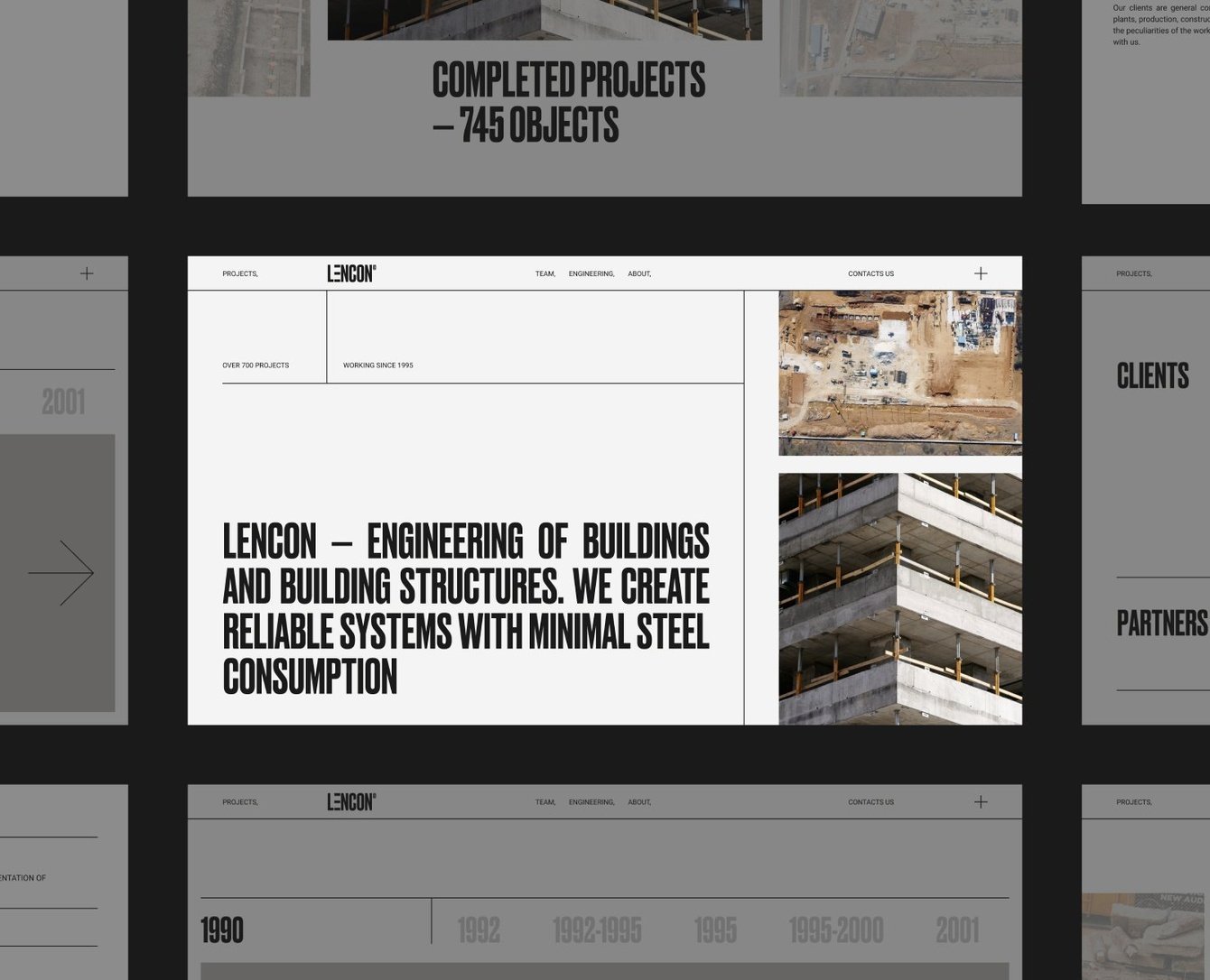 Разработка сайта и брединга для строительной компании "LENCON"