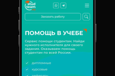 Сайт-сервис для студентов: заказ учебной работы за пару кликов и поддержка 24/7