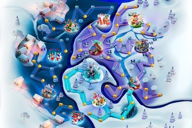 Спецпроект «Зимний сезон». 3D иллюстрации для VK Шаги