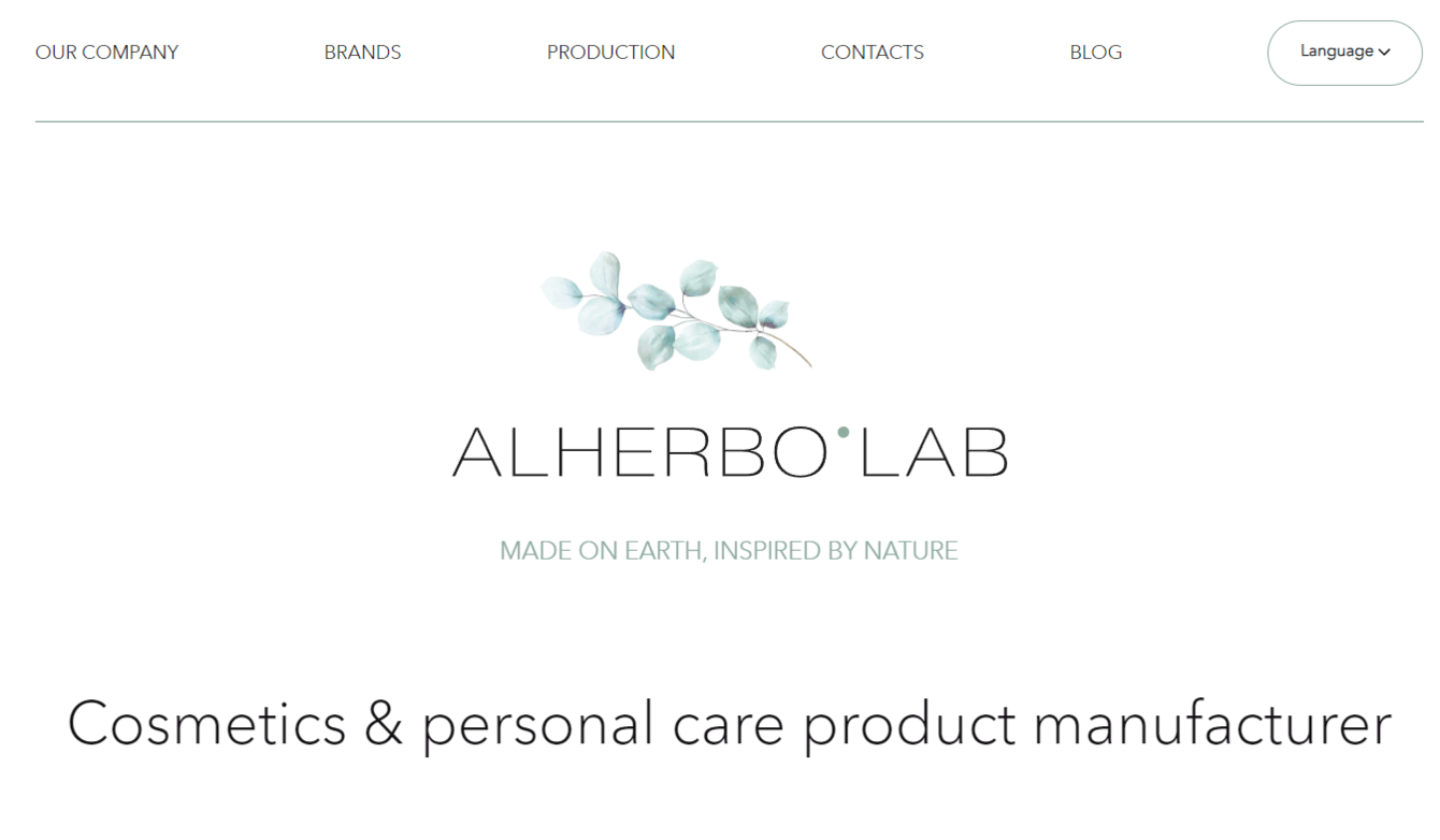 Разработка сайта производителя косметики