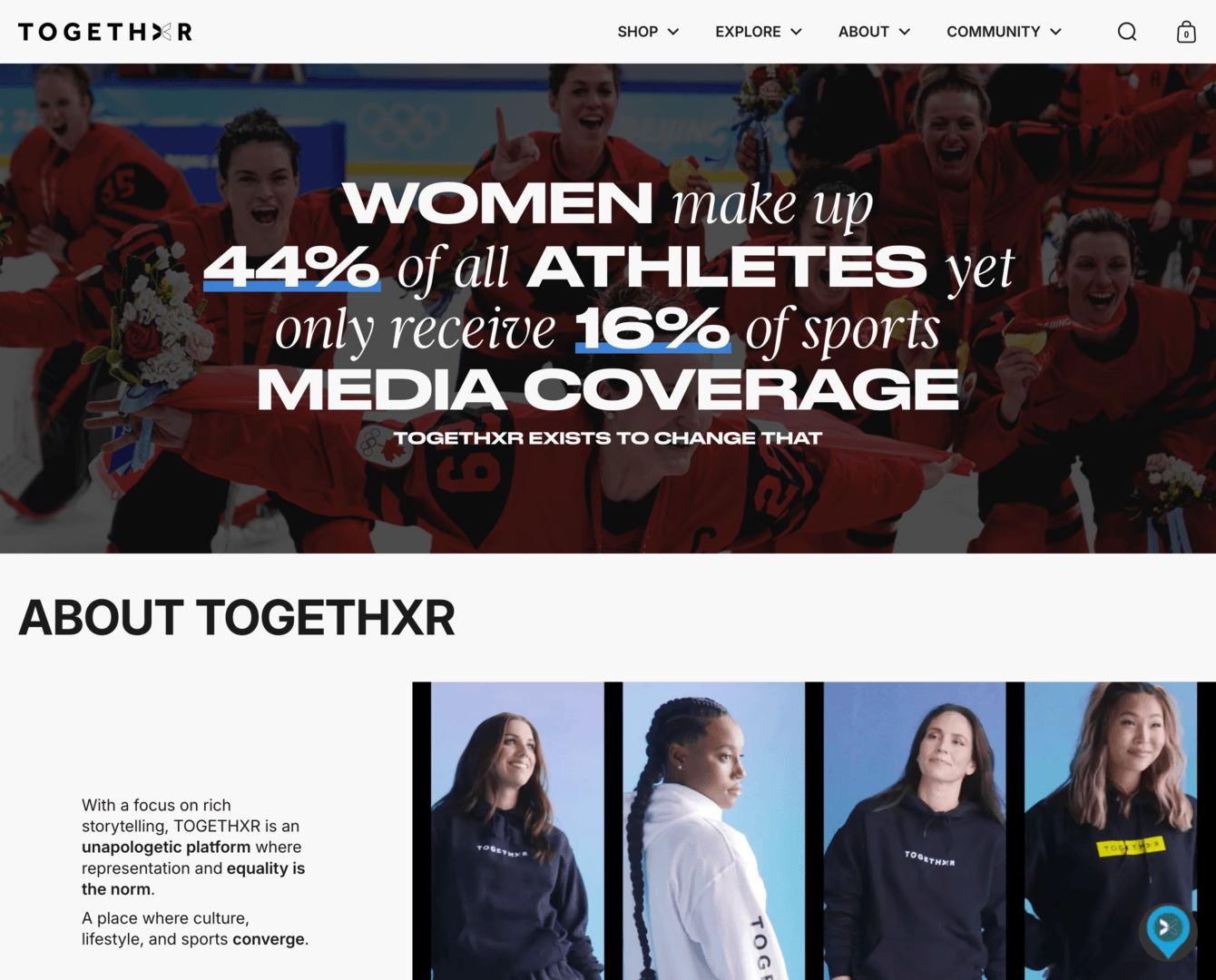 TOGETHXR x SALT AND PEPPER: медиаплатформа с e-commerce для бренда олимпийских чемпионок