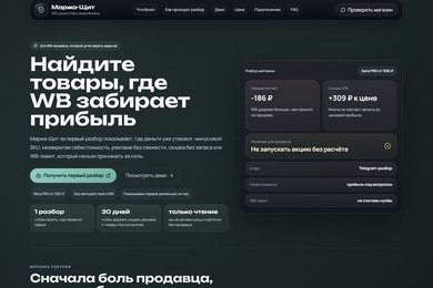 Маржа-Щит — веб-кабинет экономики товара Wildberries