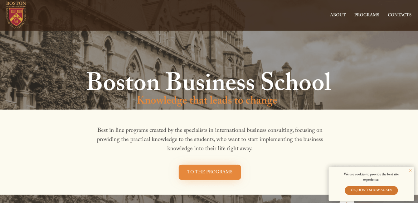 +1370 лидов и создание сайта для Boston Business School