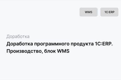 Доработка WMS-блока в 1С:ERP для молочного завода