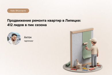 Ремонт с VK Ads: Липецк 412 лидов