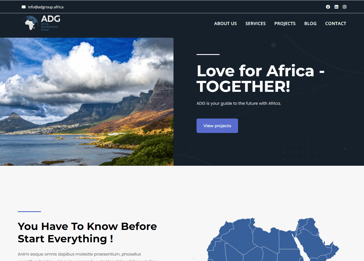 Корпоративный сайт "под ключ" рассказывающий о инвестиционном фонде, его проектах и задачах.