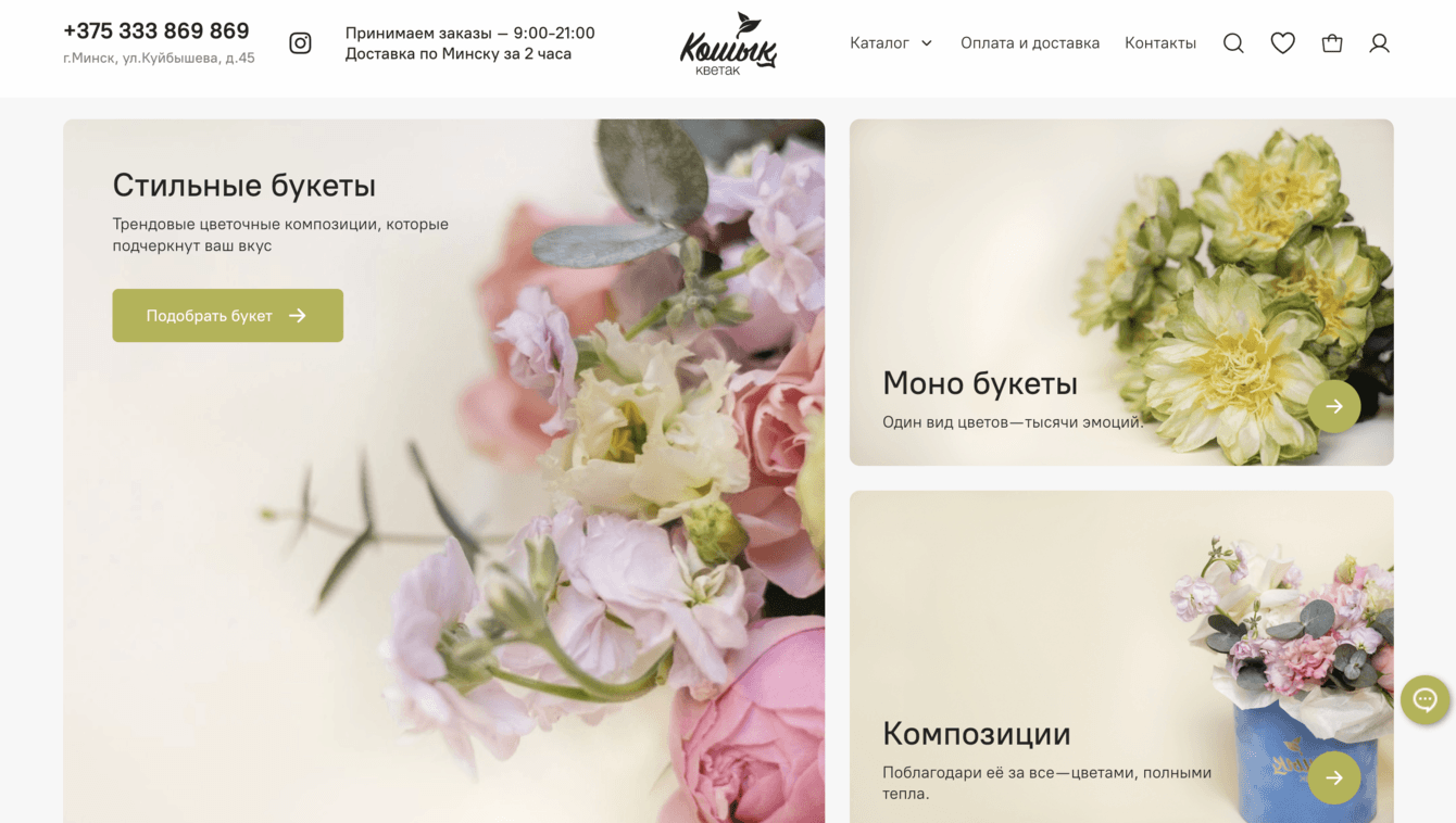 Цветочный перформанс: как мы разогнали продажи премиум-букетов для Koshikshop.by через Google Ads