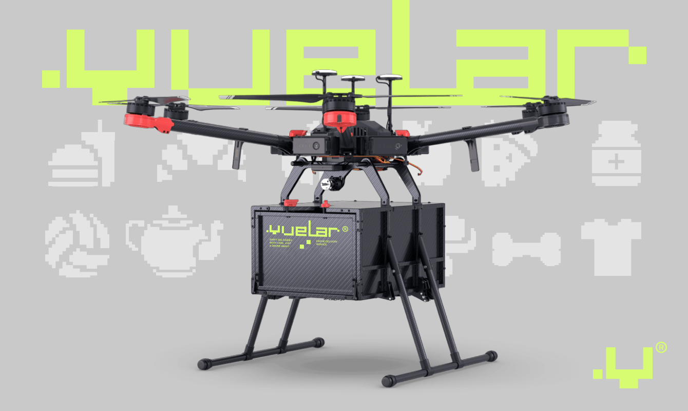 Фирменный стиль / Vuelar /  Доставка дронами в Испании