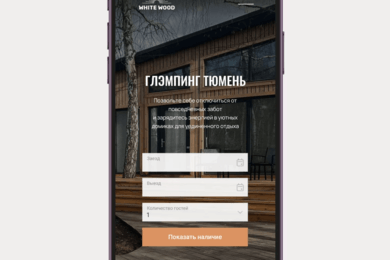 Кейс по созданию сайта с модулем бронирования для Глэмпинга Whitewood