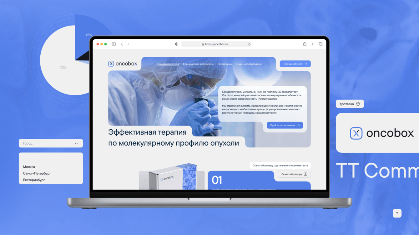 Oncobox — дизайн сайта для платформы молекулярных исследований