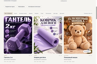 Дизайн карточек для маркетплейсов - 14 демонстрационных обложек