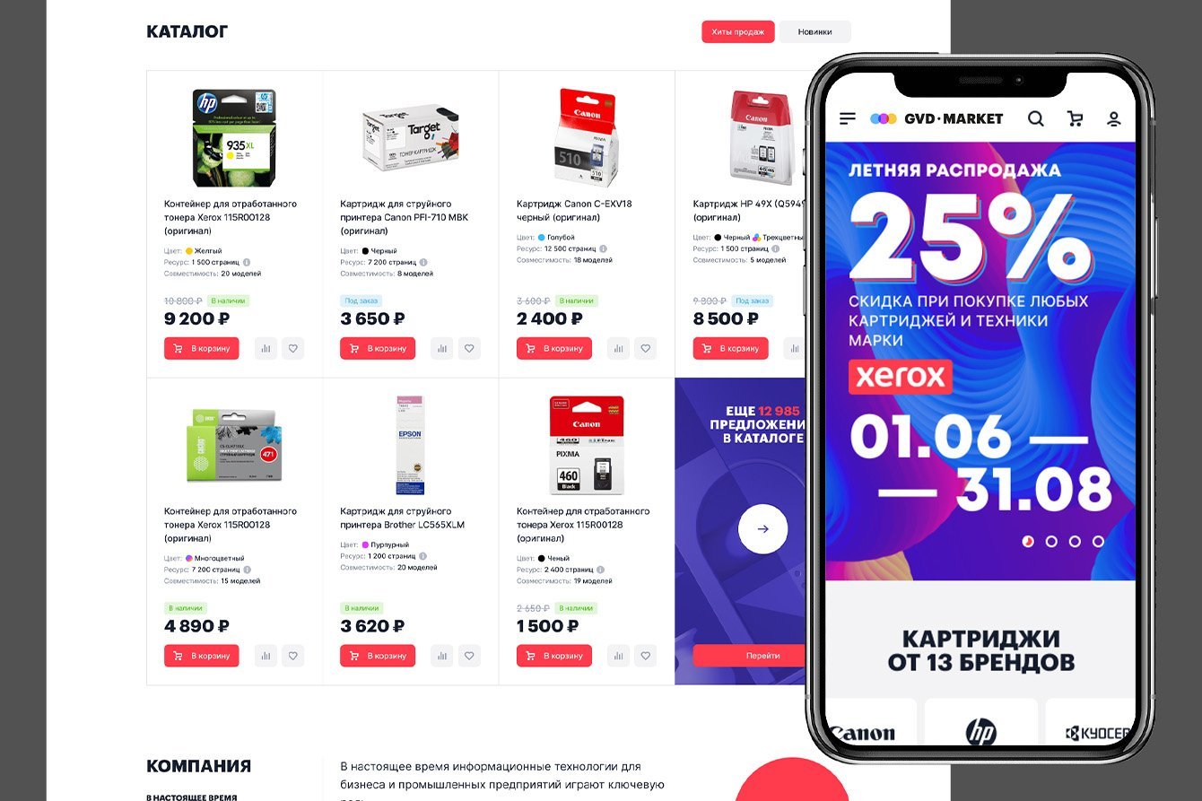 Разработка интернет-магазина для компании GVD