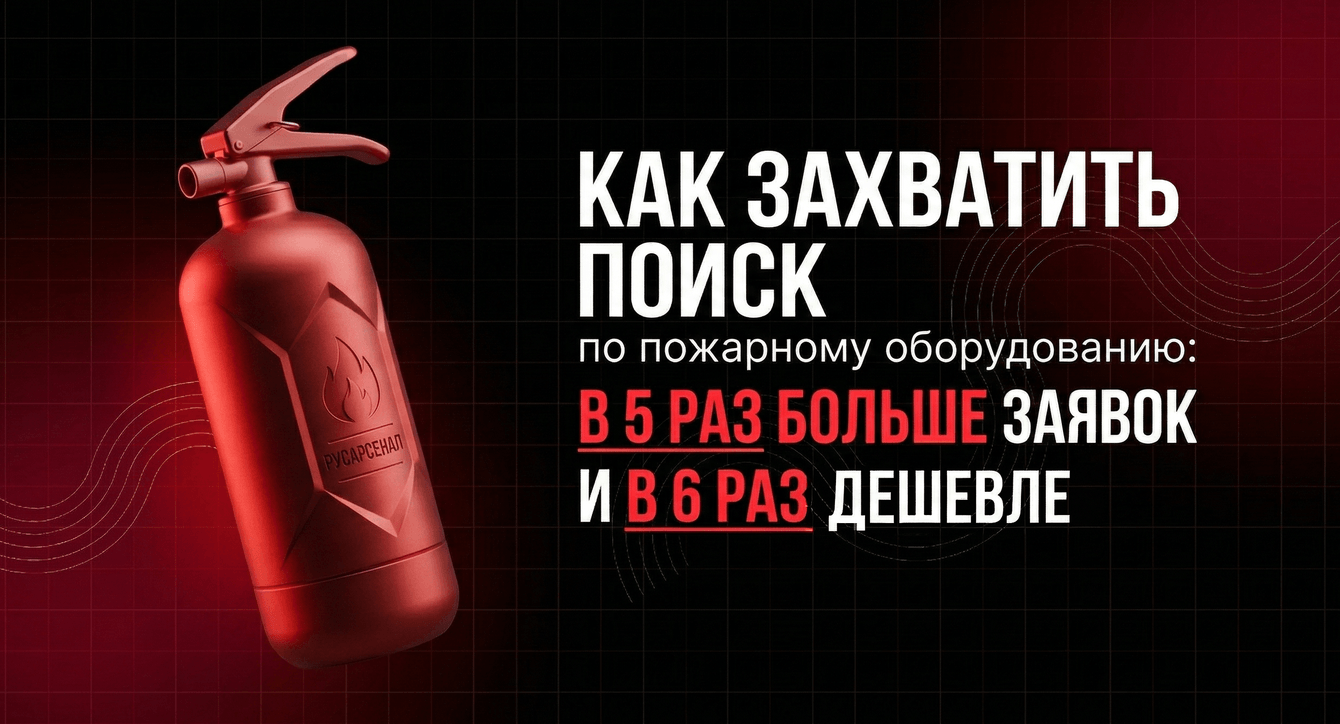 Продвижение производителя пожарного оборудования: +142% поискового трафика и снижение CPL в 6 раз