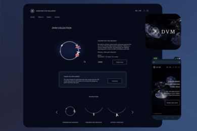 Разработка сайта для ювелирного бренда в Швейцарии
