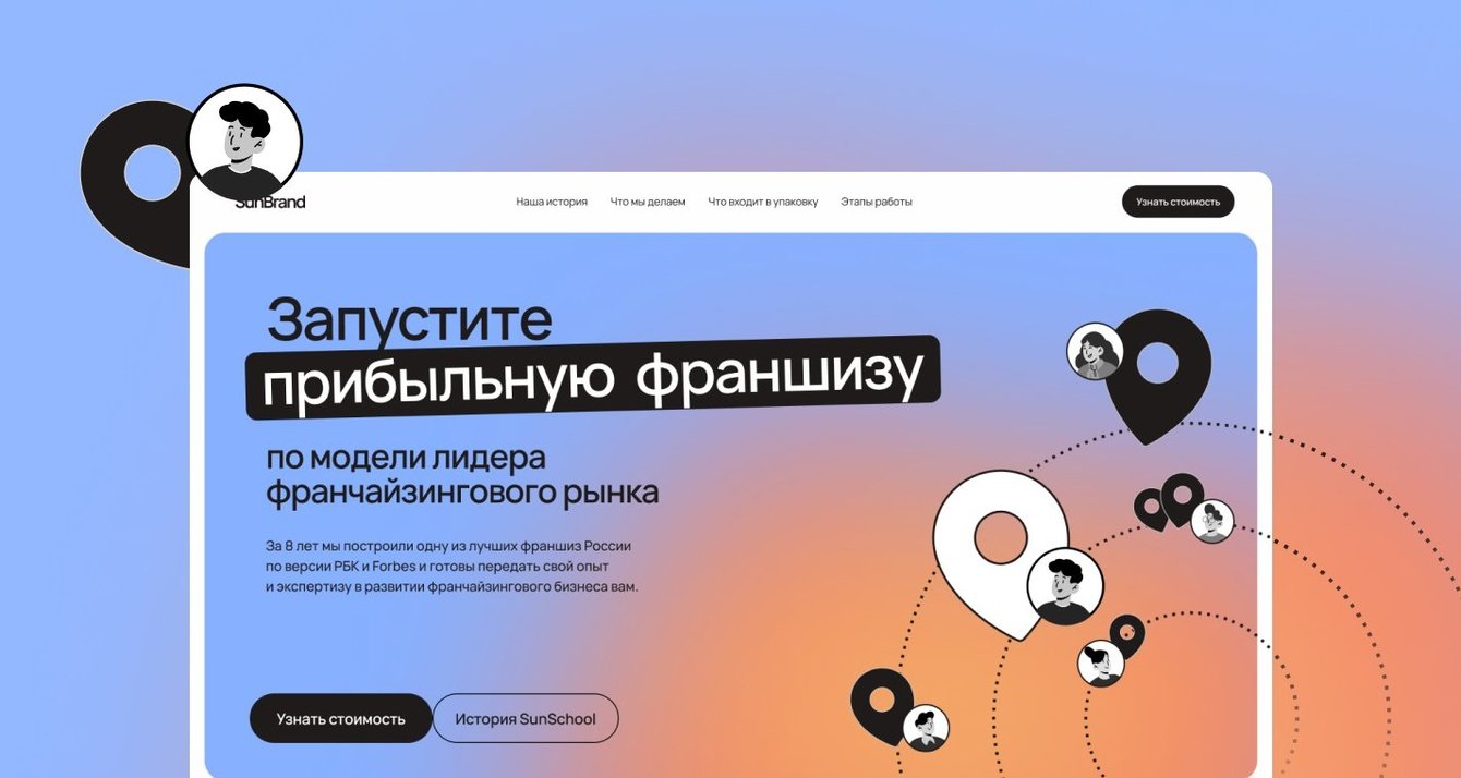 Как мы помогли франшизе детских садов запустить новый проект. Лендинг для SunSchool
