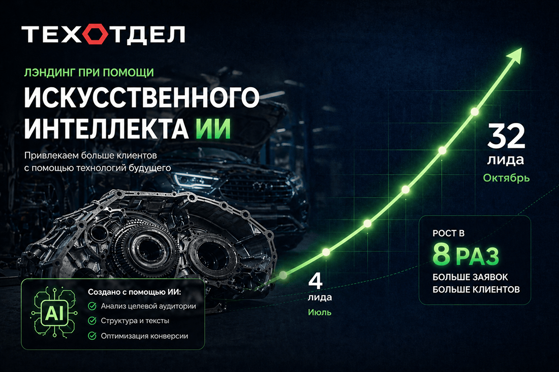 Контекстная реклама для автосервиса: вышли на стабильный поток целевых лидов с помощью ИИ
