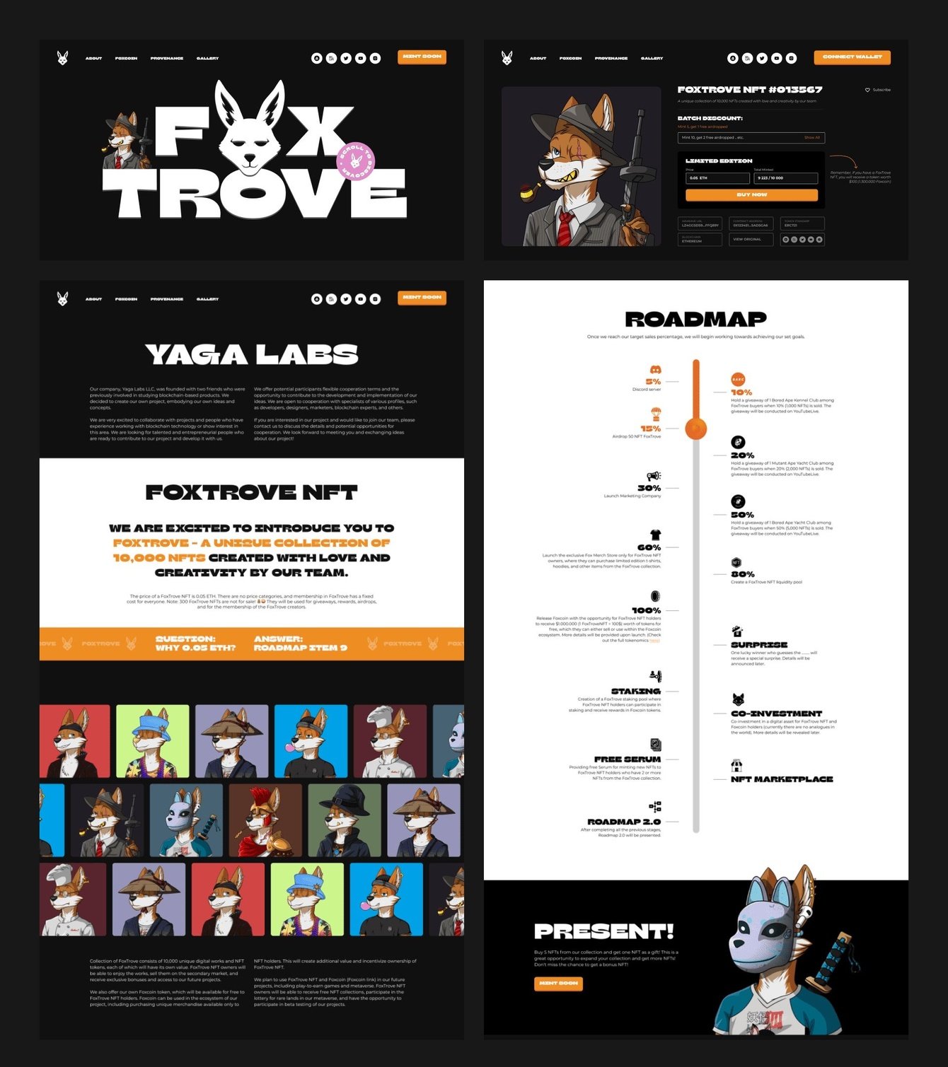 FoxTrove — NFT-коллекция и сайт для минта