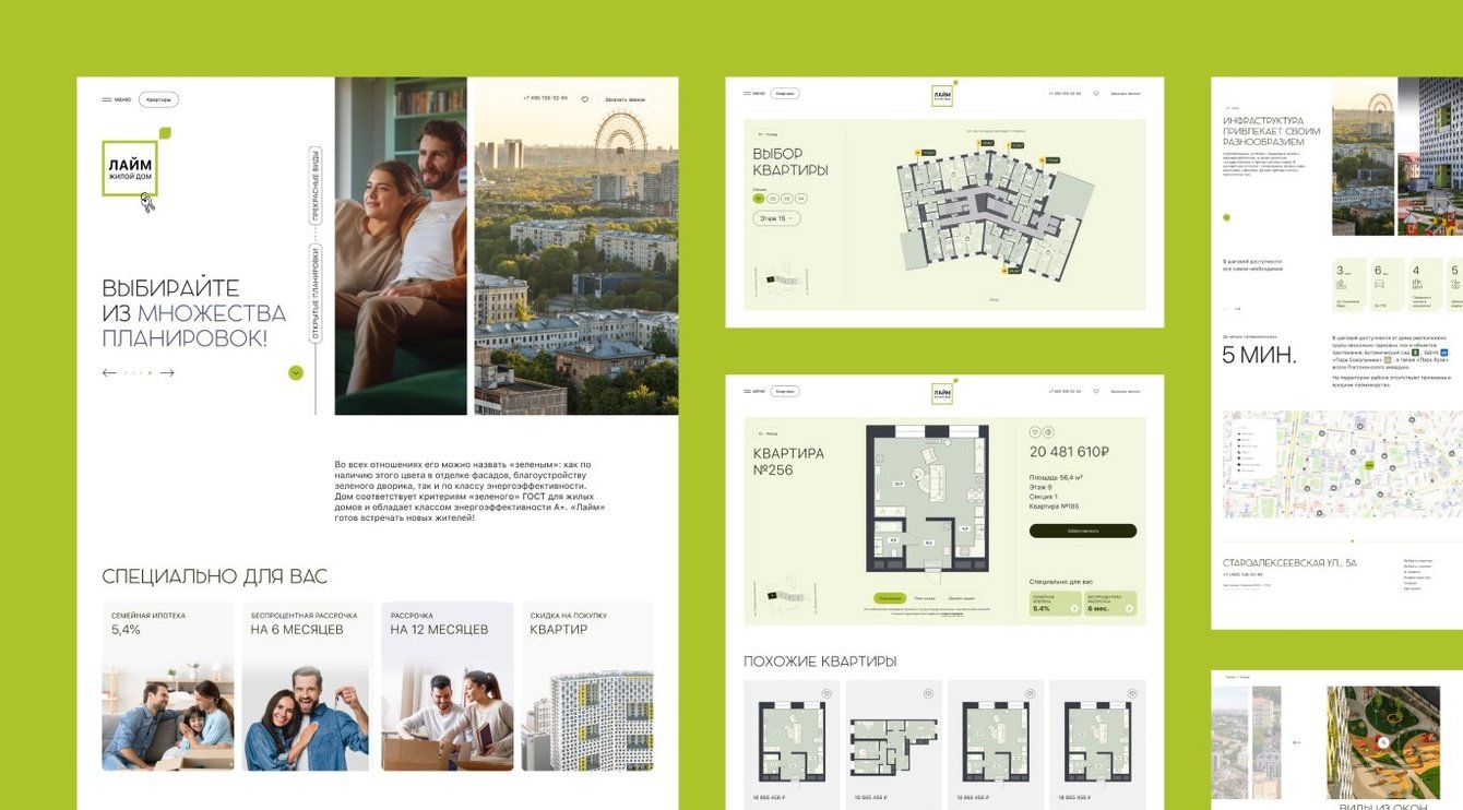 Разработка сайта ЖК Лайм