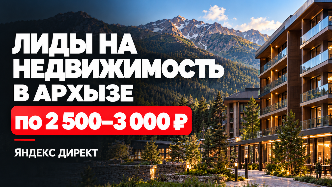 Реклама инвестиционной недвижимости в Архызе: квалифицированные лиды по 2 500–3 000 ₽