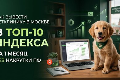 Как вывести ветклинику в Москве в ТОП-10 Яндекса за 1 месяц без накрутки ПФ