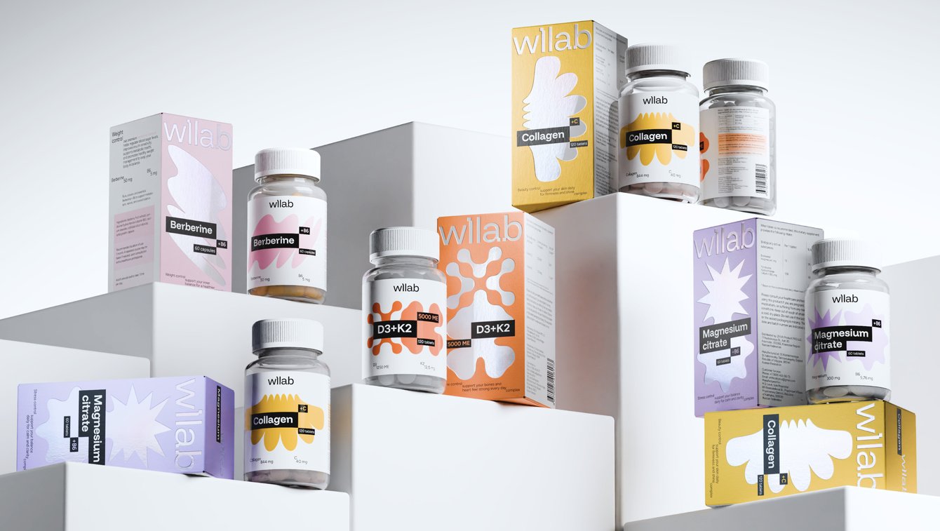 Брендинг, айдентика и упаковка витамин | wilab